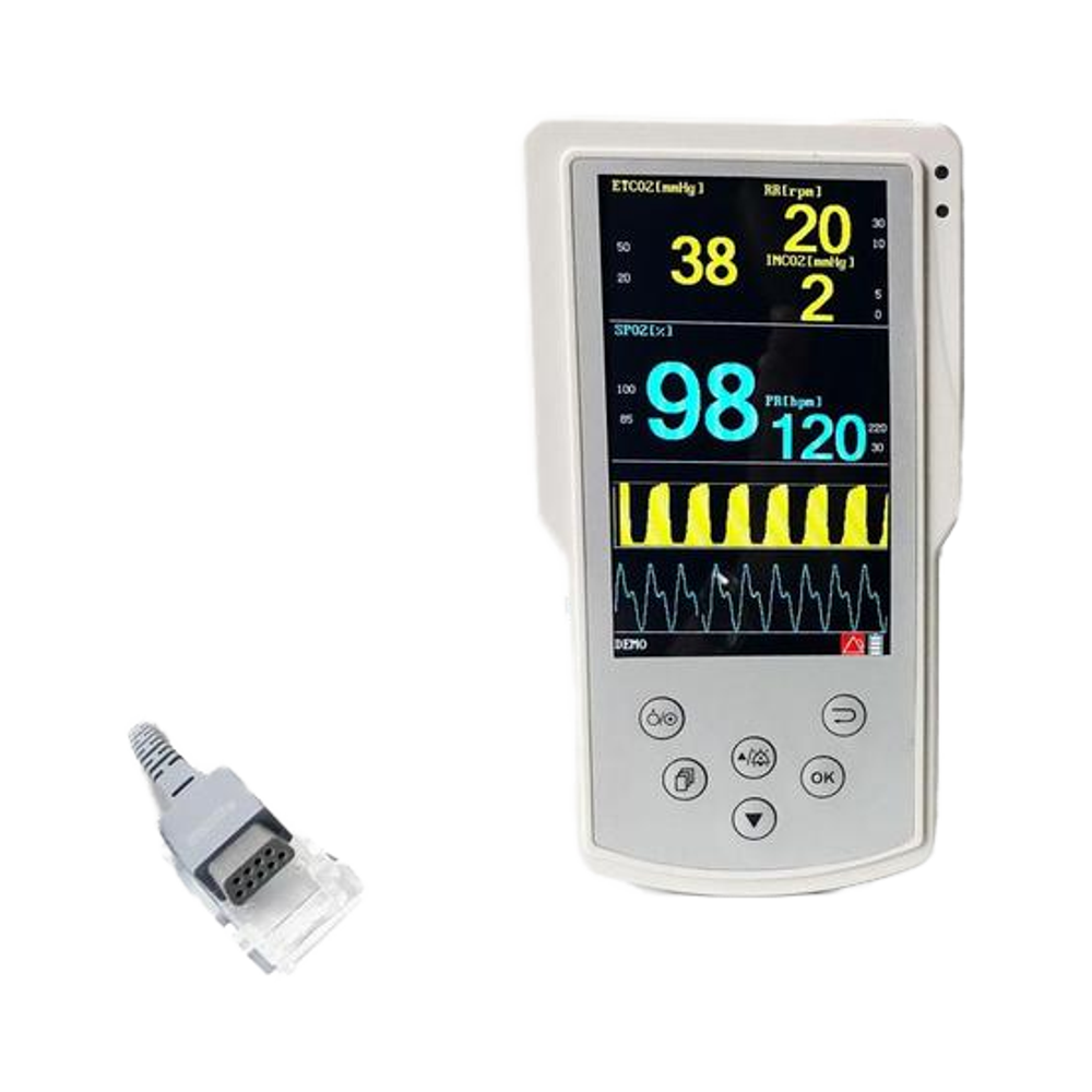 160-Portable Capnography Gas Analyzer with SpO2 Monitor Electric Power Source for ICU & Emergency Clinic.jpg